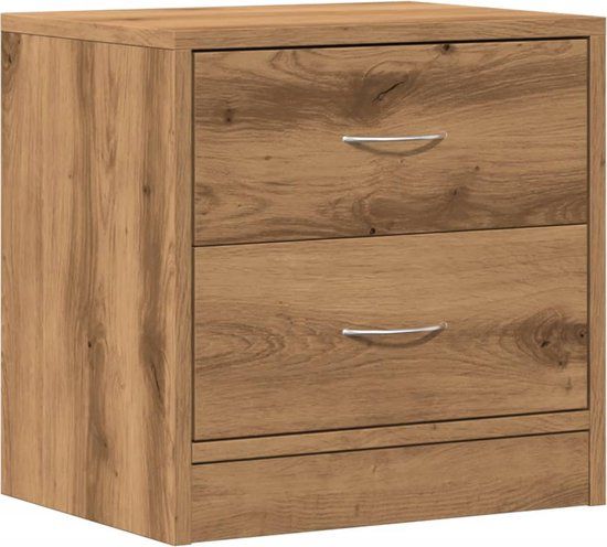 vidaXL Nachtkastje - 40x30x40 cm - Bewerkt Hout - Artisanaal Eikenkleurig