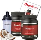 DieetPro Kokos Eiwitshake Poeder - 500g - 2 potten + Gratis Shaker