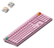 NuPhy Node 100, clavier mécanique sans fil, profil haut, disposition ANSI US, Bluetooth, 2,4 GHz, USB-C, rose clair, Blush Max