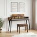 vidaXL Studiobureau gerookt eiken 130 x 36 x 19,5 cm bewerkt hout