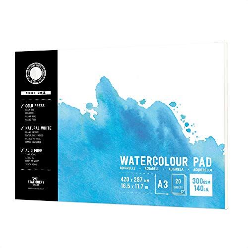 STATIONERY ISLAND Aquarel Papier - A3 Artiest Kwaliteit waterverf notitieboek