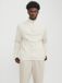 JACK & JONES Spring perfect knit half zip slim fit heren schipperstrui katoen met opstaande boord - offwit - Maat: L