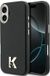 Karl Lagerfeld - Étui rigide en cuir MagSafe avec logo K Head (KLHMP17S5PGFKHGK) - iPhone 17 - Noir