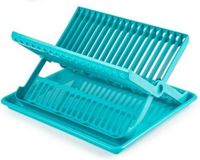 Plasticforte Afdruiprek - 2-laags - lichtblauw - met lekbak - 37 x 33 cm