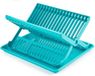 Plasticforte Afdruiprek - 2-laags - lichtblauw - met lekbak - 37 x 33 cm