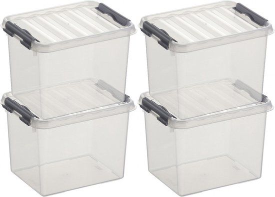 5x Sunware Q-Line Opbergboxen 3 Liter - Transparant