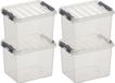 5x Sunware Q-Line Boîtes de rangement 3 Litres - Transparent