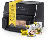 Rachs KOCHWERK Vario-dubbelkamer heteluchtfriteuse 9 L | Airfryer met splitsbare kamer, touchscreen & 8 programma’s | Vetarm frituren zonder olie | 2700 W Smart-Cook functie