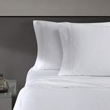 Vera Wang - Queensize lakenset, luxe satijnen katoenen beddengoed, 800 draadtelling, zacht en glad woondecoratie (wit, 4 stuks, queen)
