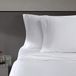 Vera Wang - Queensize lakenset, luxe satijnen katoenen beddengoed, 800 draadtelling, zacht en glad woondecoratie (wit, 4 stuks, queen)