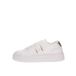ARMANI EXCHANGE A|X ARMANI EXCHANGE Kurt, Gold Details, Debossed Logo Sneakers voor dames, Gebroken wit licht goud, 36 EU