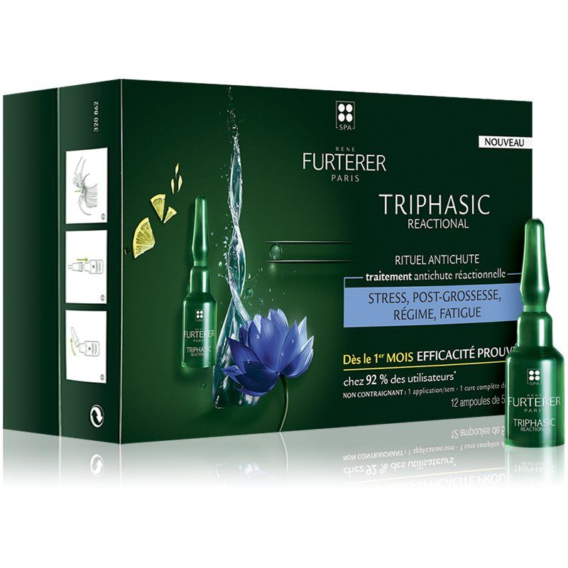 René Furterer Triphasic Reactional Hair Loss Treatment 12 Ampullen