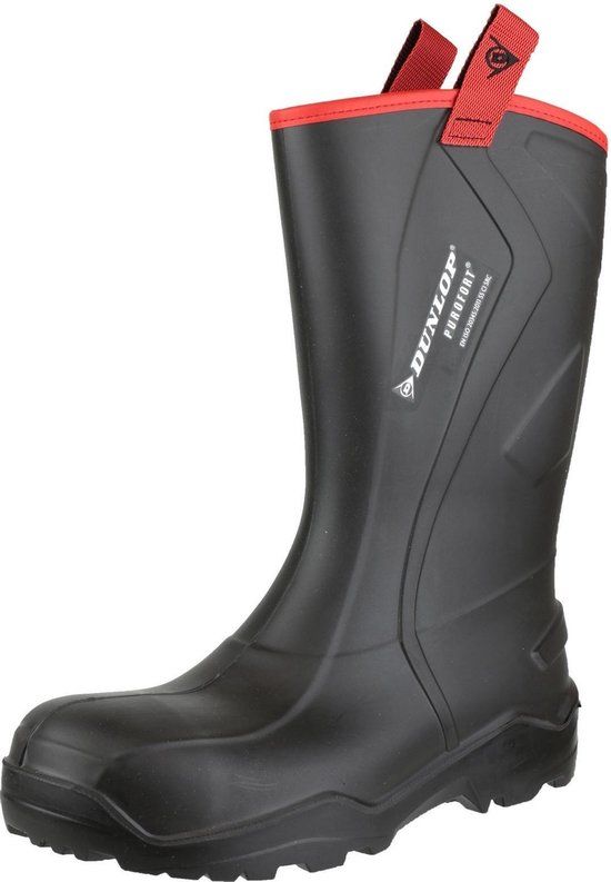 Dunlop Purofort+ Rugged S5 Werklaarzen - Zwart/Rood - Maat 44