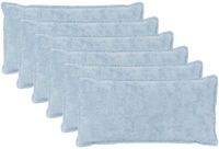 vidaXL - Kussensloop - 6 stuks - Lichtblauw - 40 x 80 cm - Katoensatijn