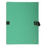 Exacompta Map uitrekbare rug en klep in gekleurd canvaspapier - 24x32 cm - Lichtgroen - 223290E