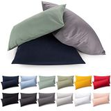 Blumtal - Set Van 2 Kussenslopen - Superzachte Premium Jersey Kussenhoes - 100% Katoen - 60 x 60 cm - Groen
