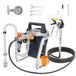 Airless verfspuitapparaat met drukmeter, spuitpistool, slangen en accessoires, professioneel verfspuitsysteem