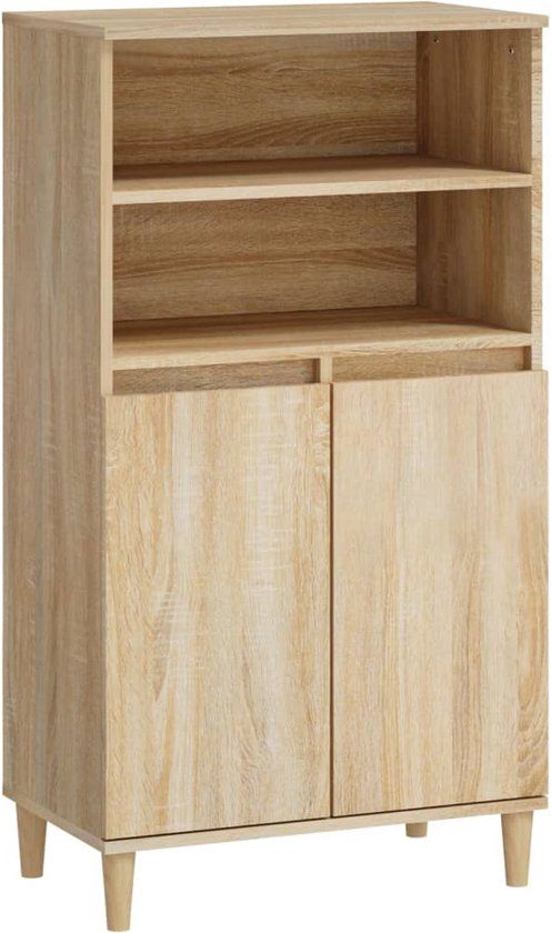 vidaXL Hoge kast 60x36x110 cm bewerkt hout sonoma eikenkleurig