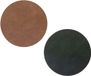 LIND DNA Onderzetter Bull - Cuir - Noir / Marron - double face - ø 10 cm