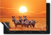 Chefcare Inductie Beschermer Drie Zebra's bij Zonsondergang - 75x50 cm