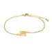 LUXENTER Armband alfabet met 18 karaat goud - letter M