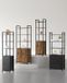 Vasagle Bibliothèque, 6 couches, avec portes, cadre en métal, 24 x 40 x 159,5 cm, noir
