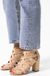 Sacha Beige suède opengewerkte sandalen met hak - Maat 42