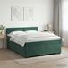 Maison Exclusive - Lit boxspring exclusif avec matelas et éclairage LED, couleur vert foncé, dimensions 140 x 200 cm, revêtement en velours