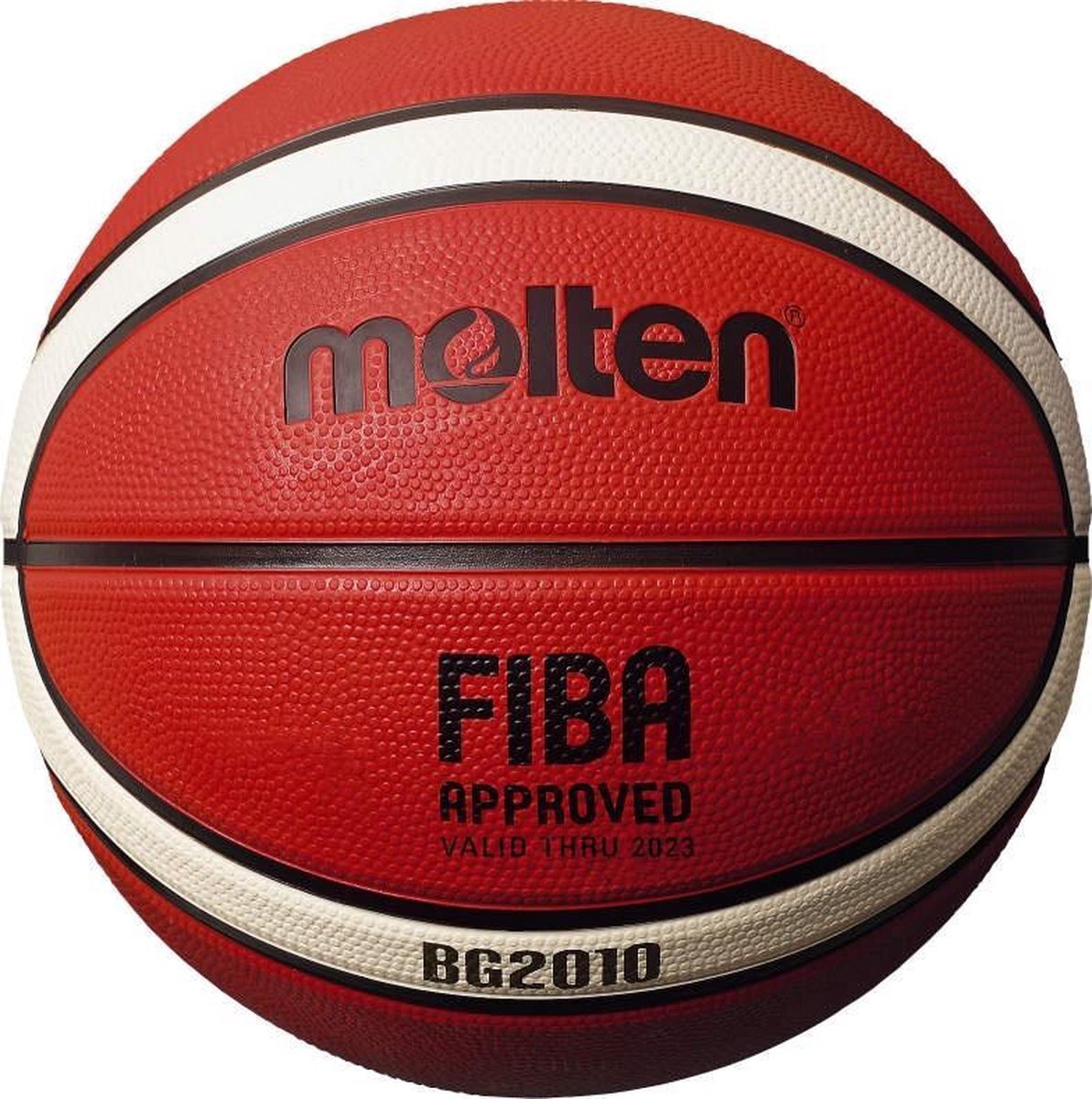 Molten basketbal BG2010 rubber wit/oranje