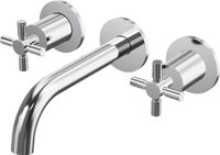 Steinberg 250 - Robinet de lavabo encastré, installation 3 trous, avec corps encastré, chrome