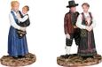 Luville - Folklore People - Set van 2 - Polyresin - Multicolor - 7 cm