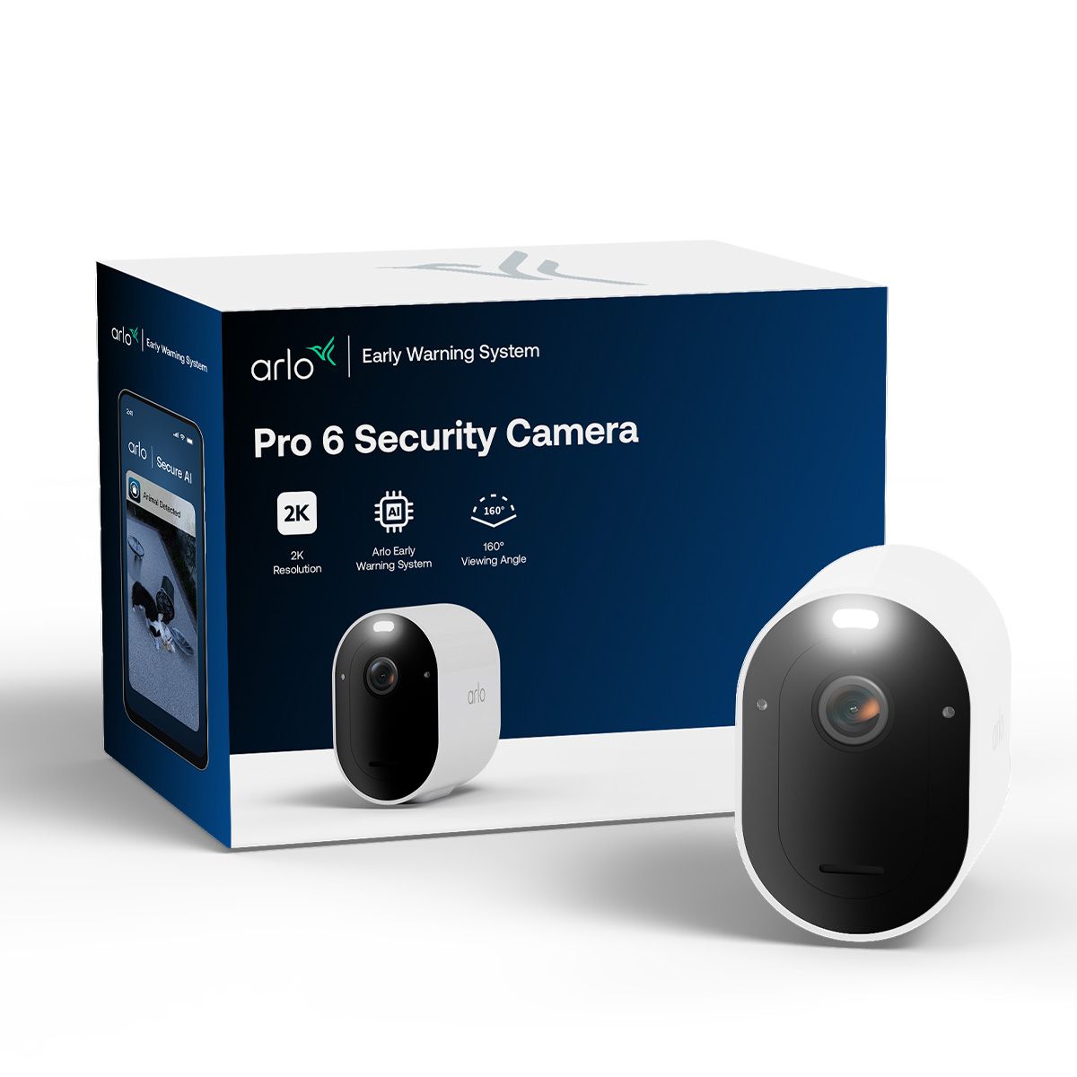 Arlo Pro 6 SINGLE CAM X1 IP-beveiligingscamera Binnen & buiten 2560 x 1440 Pixels Plafond/muur