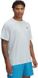 Under Armour UA Tech Textured SS-GRY Heren Sportshirt - Distant Grijs - Zwart