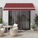 Maison Exclusive - Parasol électrique avec éclairage LED et capteur, 3 x 2,5 mètres, bordeaux