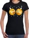 Bellatio Decorations Fout kerst t-shirt zwart met gouden Xmas balls borsten voor dames - kerstkleding / christmas outfit XL