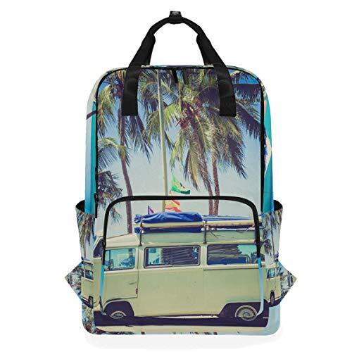 MONTOJ Travel Rugzak Blauw Seaside Camper School Rugzak