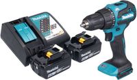 Makita DHP 490 RG accu klopboormachine 18 V 65 Nm borstelloos + 2x accu 6.0 Ah + lader