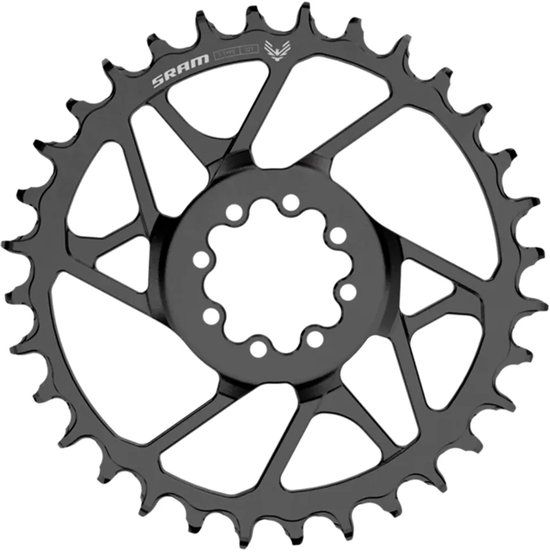 Sram S1000 Eagle T-Type Direct Mount Kettingblad - 30t, 12-Speed, 8-bolt Direct Mount, 3mm Offset, Staal, Zwart