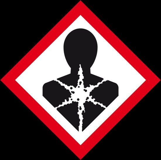 GHS08 Gezondheidsgevaar Sticker - 500 per rol - 52 x 52 mm