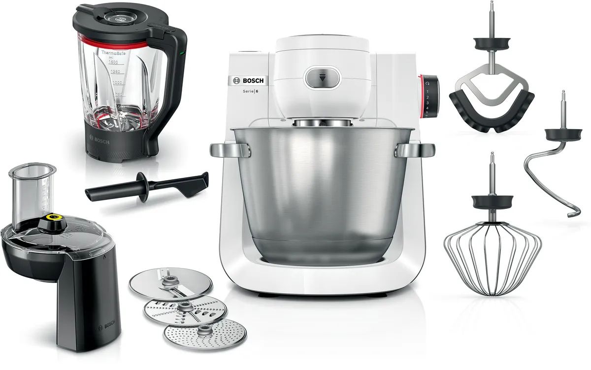 Bosch MUM Serie 6 MUMS6EW22 Keukenmachine - 1600W - 5,5L - Wit/RVS