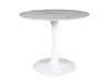 Table ronde avec plateau céramique blanc 90cm