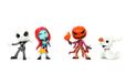 Jada Set van 4 nano-figuren - nachtmerrie voor Kerstmis, van metaal, 4 cm, verzamelstuk, officieel Disney-licentieproduct (253075005)
