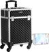 Songmics Cosmetica koffer met handvat en universele wielen zwart JHZ013B01
