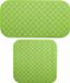 MSV Douche/bad anti-slip matten set badkamer - rubber - 2x stuks - limegroen - 2 formaten