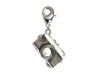 INNSPIRO NICE CHARMS metalen hanger, zwarte camera, met karabijnhaak, 18 x 13 mm, 25 stuks, 21x22mm., Metaal, Geen edelsteen
