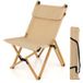 Coast Chaise de camping pliable - Bambou - Dossier réglable - Sac de transport inclus - Naturel