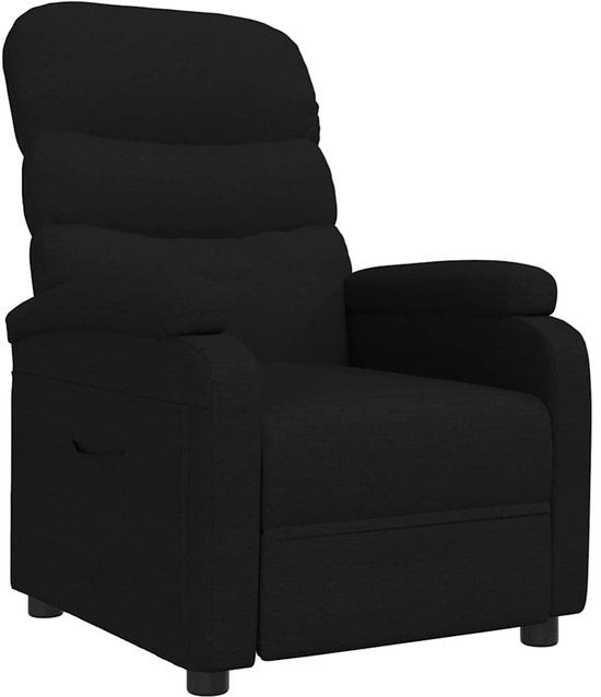 vidaXL Fauteuil verstelbaar stof zwart