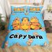 Kawaii ensemble de literie avec motif Capybara