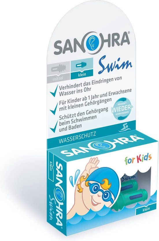 Sanohra Swim - Water Oordoppen voor Kinderen - 1 paar - Blauw