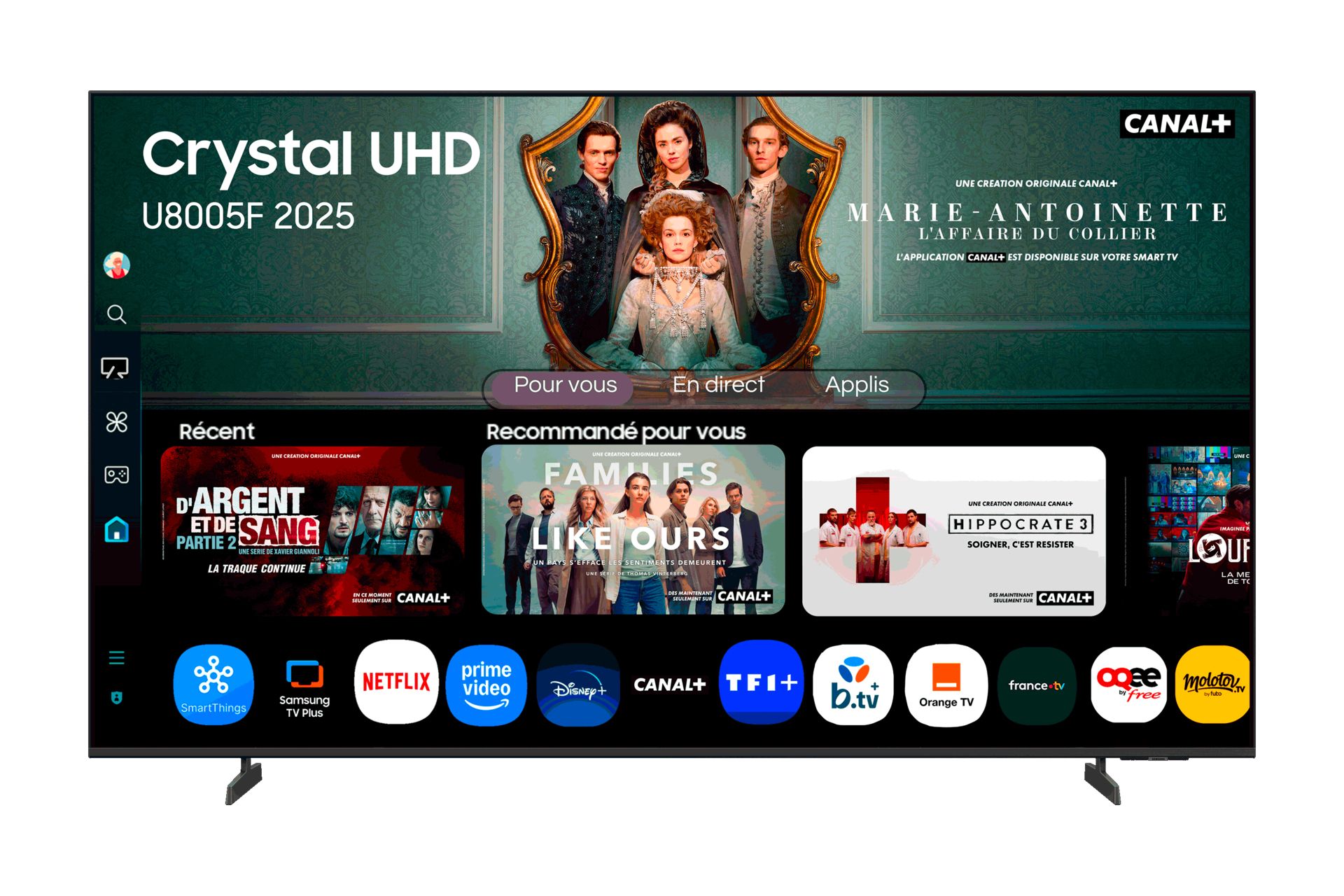 Samsung TU75U8005FU / TV screen / 75 inch / 2023